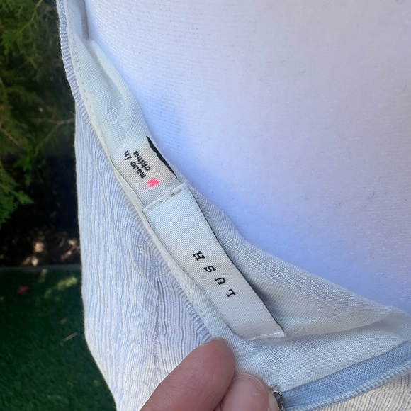 Lush Blue Halter Button Midi Sun Dress Resort Wear - Picture 6 of 6